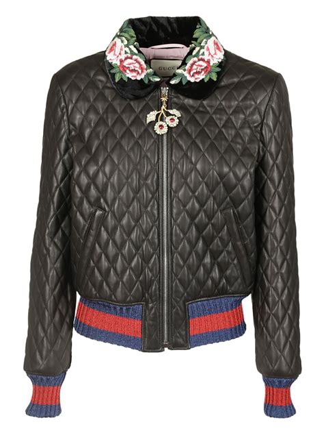 girl with gucci jacket|Gucci leather jackets for women.